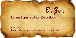 Brestyenszky Zsombor névjegykártya